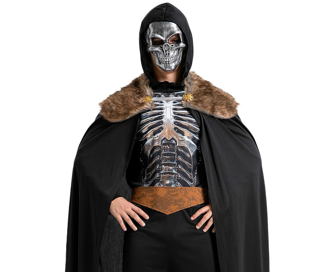 Role play set for men Skeleton Knight (hooded top, mask, cape, belt), size 56